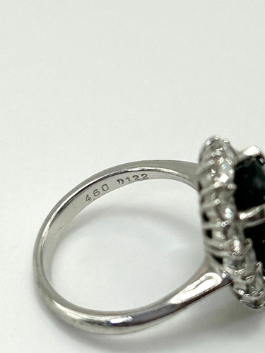 Bague 50 Bague cocktail en platine, tourmaline verdélite 4,60 ct et diamants 58 Facettes ANELLO TORMALINA VERDEITE