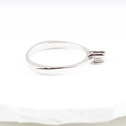 Bague 55 Solitaire - Bague en or blanc et diamant 0,05 ct 58 Facettes 159/24N