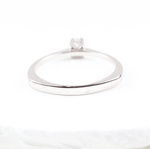 Bague 55 Solitaire - Bague en or blanc et diamant 0,05 ct 58 Facettes 159/24N