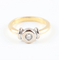 Bague 54 Bague solitaire bicolore en or jaune et blanc 18K et diamant 58 Facettes 159/24F