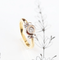 Bague 54 Bague solitaire bicolore en or jaune et blanc 18K et diamant 58 Facettes 159/24F