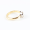 Bague 54 Bague solitaire bicolore en or jaune et blanc 18K et diamant 58 Facettes 159/24F