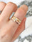 Bague 57 Bague en or jaune et or rose 18K avec diamants 58 Facettes 287