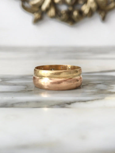 Bague 57 Bague en or jaune et or rose 18K avec diamants 58 Facettes 287
