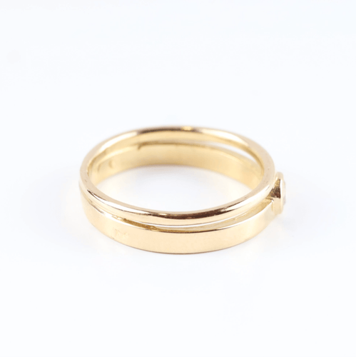 Bague 51 Bague solitaire en or jaune 18K et diamant 0,16 ct 58 Facettes 159/24SL3