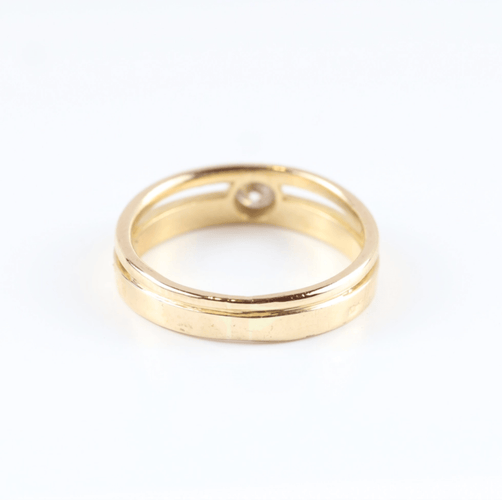 Bague 51 Bague solitaire en or jaune 18K et diamant 0,16 ct 58 Facettes 159/24SL3
