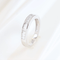 Bague 55 Alliance demi-tour en or blanc et diamants baguette 58 Facettes 131370A