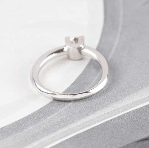 Bague 54 Bague solitaire en or blanc avec diamant 0,25 ct 58 Facettes 131631