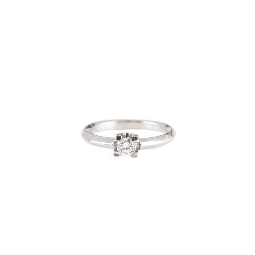 Bague 54 Bague solitaire en or blanc avec diamant 0,25 ct 58 Facettes 131631