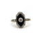Bague 44 Art Déco - Bague en or jaune, platine, onyx et diamants 58 Facettes 260233R