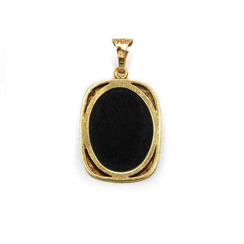 Pendentif Pendentif camée onyx en or jaune et diamants 58 Facettes 260249R