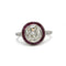 Bague 52 Art déco - Bague en platine avec diamant et rubis 58 Facettes 1439