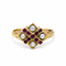 Bague 55 Bague vintage en or jaune, perles et rubis 58 Facettes 50522