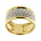 Bague Bague bandeau en or jaune et or blanc 18 ct avec diamants 58 Facettes 37826