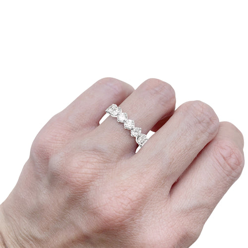 Bague 52 Alliance en platine et diamants taille brillant 2,4 carats 58 Facettes 36000