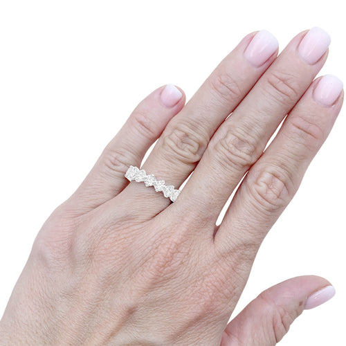 Bague 52 Alliance en platine et diamants taille brillant 2,4 carats 58 Facettes 36000