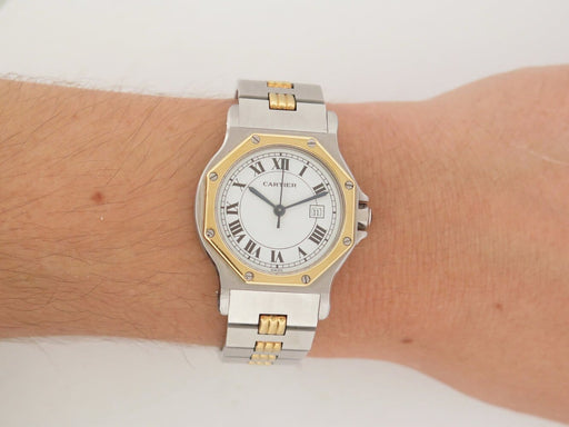 Montre Cartier - Montre Santos Octogonale GM en or et acier 58 Facettes 276868