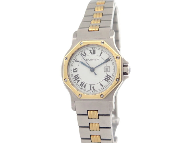 Montre Cartier - Montre Santos Octogonale GM en or et acier 58 Facettes 276868
