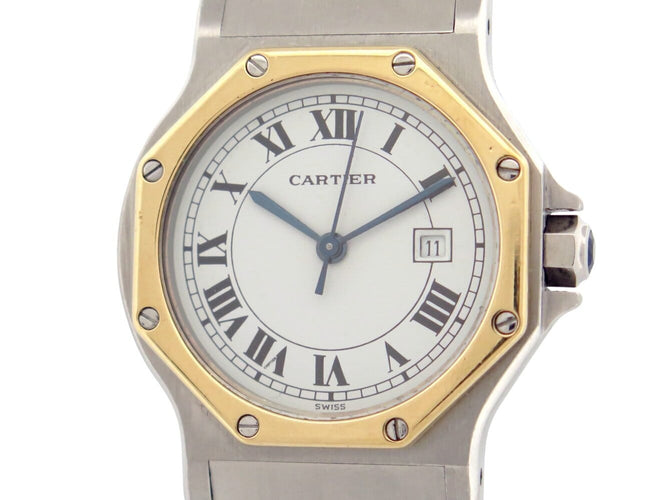 Montre Cartier - Montre Santos Octogonale GM en or et acier 58 Facettes 276868