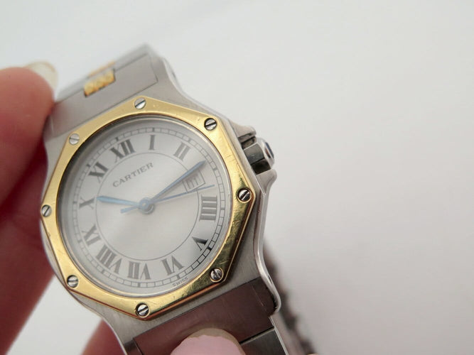 Montre Cartier - Montre Santos Octogonale GM en or et acier 58 Facettes 276868