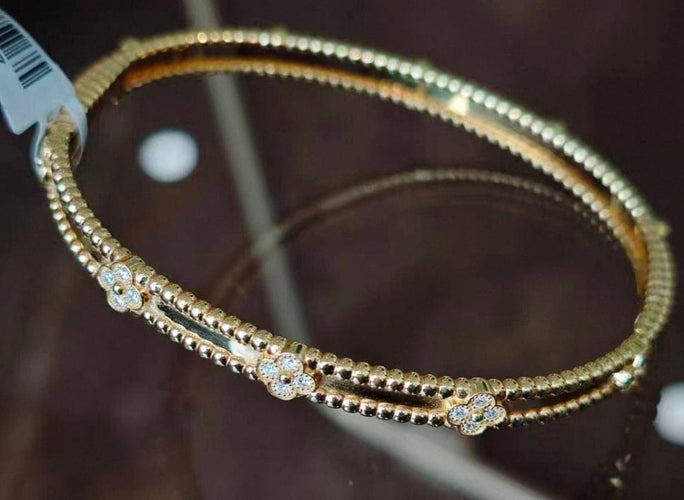 Bracelet Van Cleef & Arpels - Bracelet Perlée en or jaune et diamants 58 Facettes jnci184