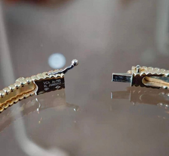 Bracelet Van Cleef & Arpels - Bracelet Perlée en or jaune et diamants 58 Facettes jnci184