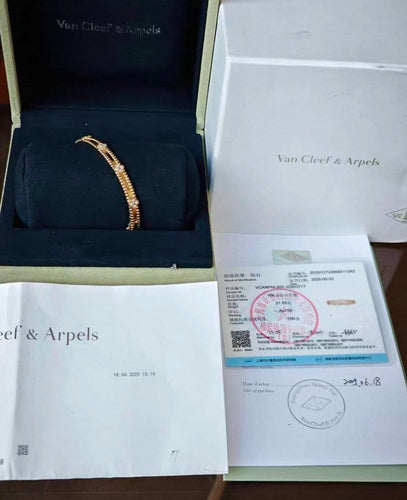 Bracelet Van Cleef & Arpels - Bracelet Perlée en or jaune et diamants 58 Facettes jnci184