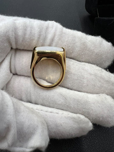 Bague 52 BVLGARI Métropolis - Bague en or jaune et pierre de lune 58 Facettes Bulgari-metropolis