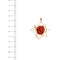 Pendentif Pendentif - Rose en corail en or jaune 18 ct 58 Facettes 37431