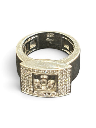 Bague 56 Chopard Happy Diamonds - Bague en or blanc et diamants 58 Facettes Bague-Chopard