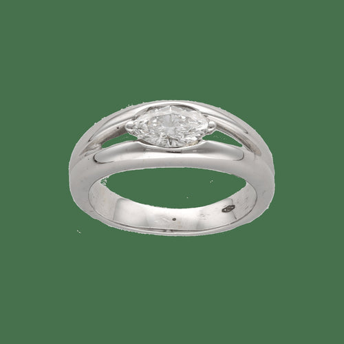 Bague 50.5 Bague diamant navette 0,50 ct G-VS, taille 50,5 58 Facettes FB11707