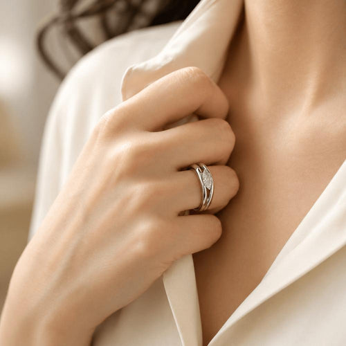 Bague 50.5 Bague diamant navette 0,50 ct G-VS, taille 50,5 58 Facettes FB11707
