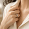 Bague 50.5 Bague diamant navette 0,50 ct G-VS, taille 50,5 58 Facettes FB11707