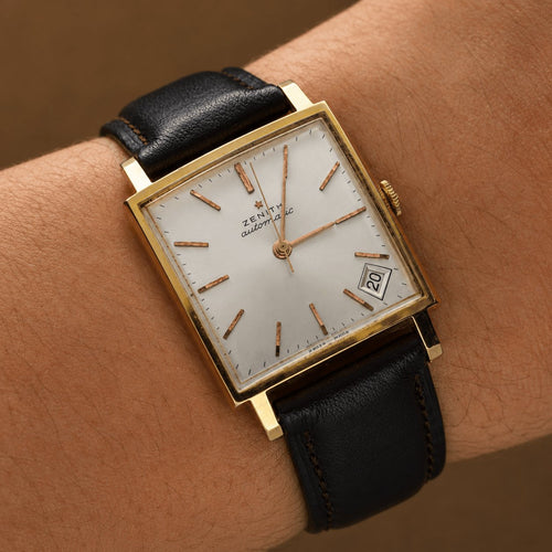 Montre Zenith - Montre Square laminé 40 microns, vers 1960 58 Facettes FB11813