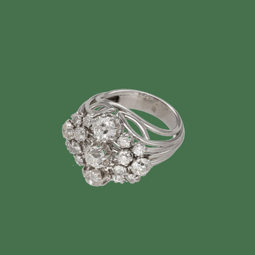 Bague 58 Bague taille 58-59 en platine, diamants taille ancienne 4 ct 58 Facettes FB11887