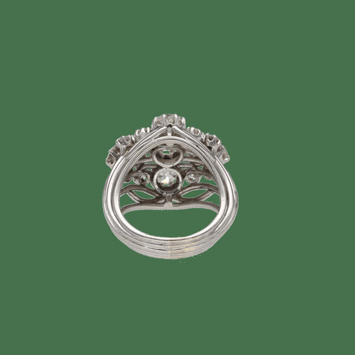 Bague 58 Bague taille 58-59 en platine, diamants taille ancienne 4 ct 58 Facettes FB11887