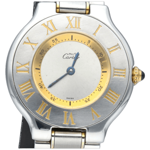 Montre Cartier - Montre Must 21 en or jaune 18K et acier 58 Facettes MT42254