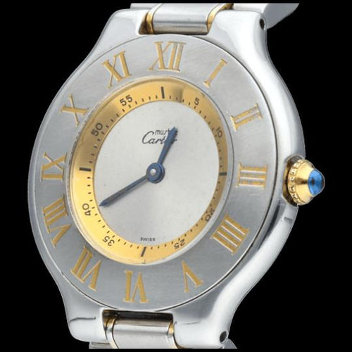 Montre Cartier - Montre Must 21 en or jaune 18K et acier 58 Facettes MT42254