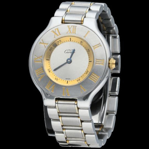 Montre Cartier - Montre Must 21 en or jaune 18K et acier 58 Facettes MT42254