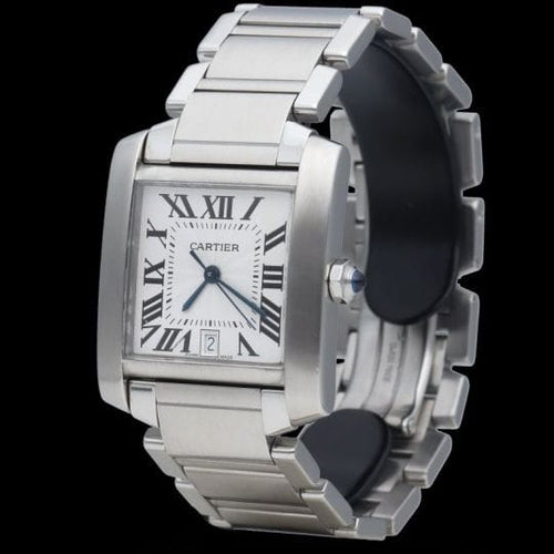 Montre Cartier Tank Française - Montre en acier 58 Facettes MT47767