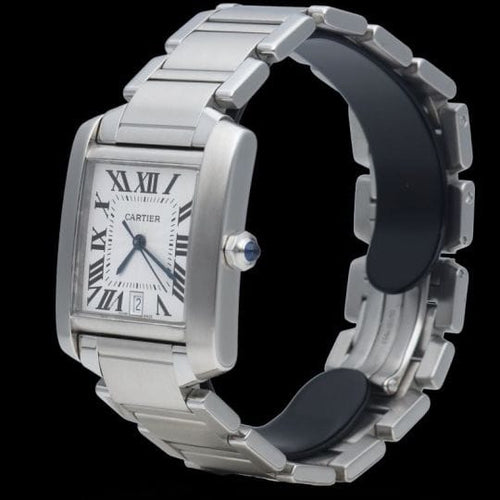 Montre Cartier Tank Française - Montre en acier 58 Facettes MT47767