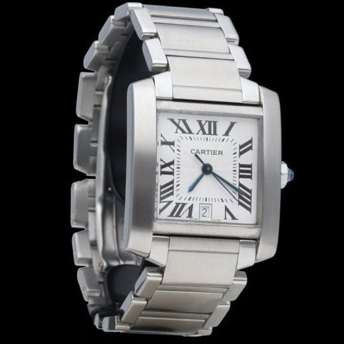 Montre Cartier Tank Française - Montre en acier 58 Facettes MT47767