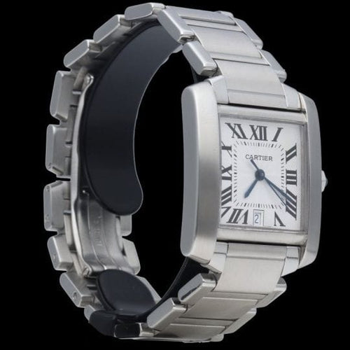 Montre Cartier Tank Française - Montre en acier 58 Facettes MT47767