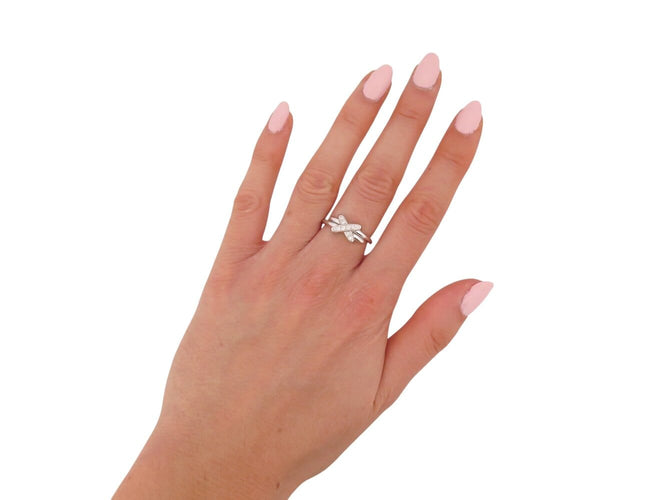 Bague 53 Chaumet Jeux de Liens XS - Bague en or blanc et diamants 58 Facettes 276589