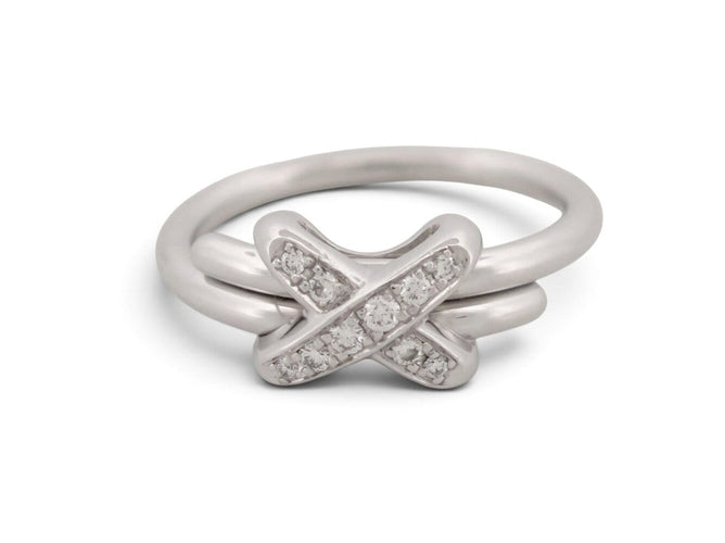 Bague 53 Chaumet Jeux de Liens XS - Bague en or blanc et diamants 58 Facettes 276589