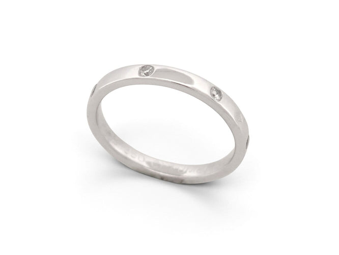 Bague 53 Chaumet Plume - Alliance T53 en platine 950 et diamants 58 Facettes 276590