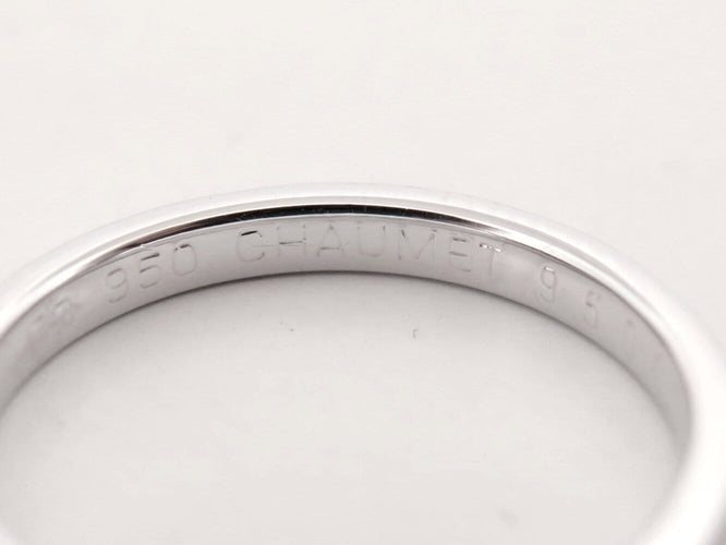 Bague 53 Chaumet Plume - Alliance T53 en platine 950 et diamants 58 Facettes 276590