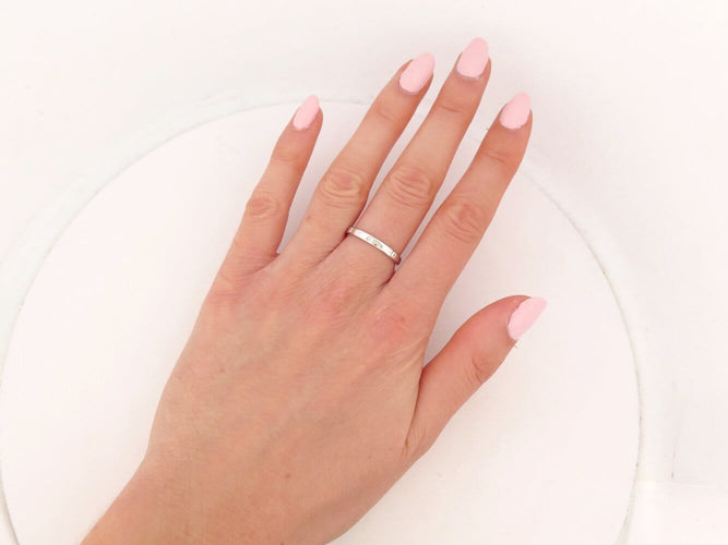 Bague 53 Chaumet Plume - Alliance T53 en platine 950 et diamants 58 Facettes 276590