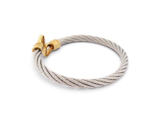 Bracelet FRED Force 10 Cœurs - Bracelet T20 en or jaune 18K et acier 58 Facettes 276921