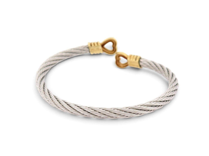 Bracelet FRED Force 10 Cœurs - Bracelet T20 en or jaune 18K et acier 58 Facettes 276921